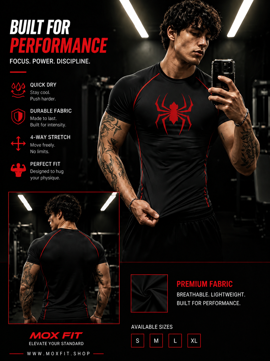 SPIDER T-SHIRT BLACK